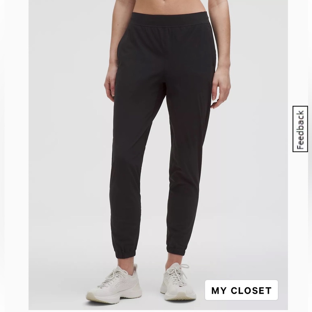 ✅ Black Adapted State High Rise Joggers Size 10 Lululemon